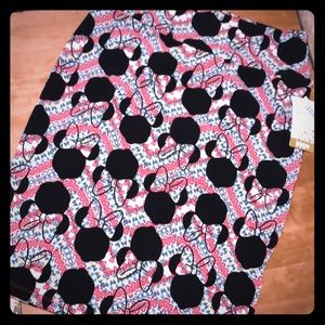 LuLaRoe Large Minnie Disney Cassie Skirt